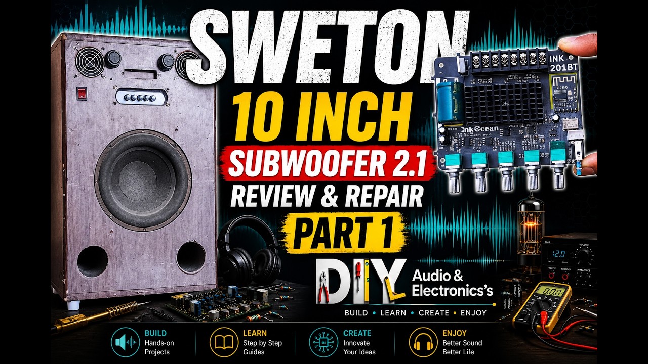 SWETON 10 INCH SUBWOOFER SOUNDTEST & REPAIR - PART 1 - DIY