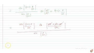 If the sum of (n-1) terms of the series `sin(pi/n)+sin((2pi)/n)+sin((3pi)/n)+.....`is equal to