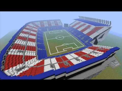 Minecraft: Nachbau des Estadio Vicente Calderón + Downloadlink - YouTube