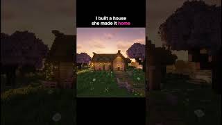 Built a house she made it a home #Minecraft #ytshorts  #Gaming #Builds #Survival #trending #shorts