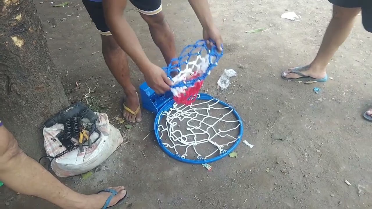 Bagong board ring net bola..Masasayang kabataan sa bagong laruan nila