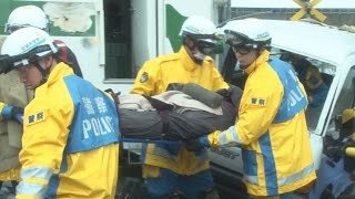 震災念頭に大規模訓練 体験生かしＪＲ東日本