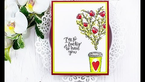 Unity Quick Tip: Floral Heart Coffee Card + Simple Copic Coloring