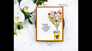 Unity Quick Tip: Floral Heart Coffee Card + Simple Copic Coloring