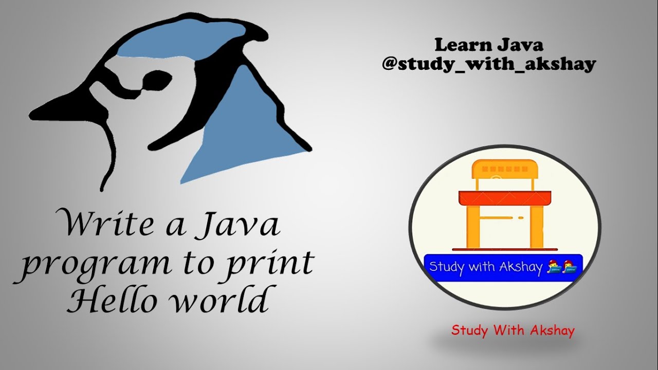 Write a Java program to print Hello world - YouTube