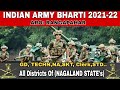 Indian army recruitment rally 202122arorangapahar all districts of nagaland states online apply