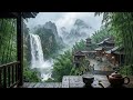 Peaceful Rain at Chinese Bamboo Temple 🎋 Relaxing Guzheng Music for Sleep