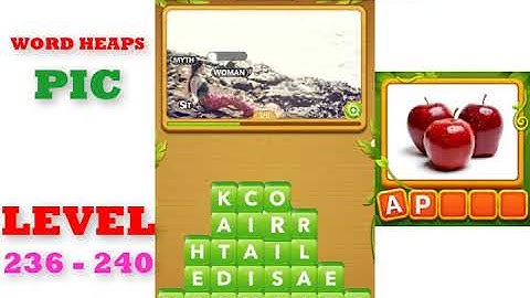 Word Heaps: Pic Puzzle Level 236 - 240 | All Answers | Walkthrough