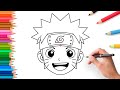 How to draw Naruto Uzumaki cute step by step | easy Anime drawing Tutorial for beginners 