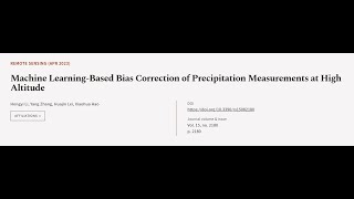 Machine Learning-Based Bias Correction of Precipitation Measurements at High Altitude | RTCL.TV