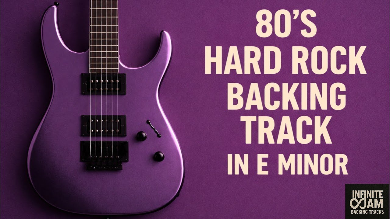 80's Hard Rock Backing Track in E Minor - Guitar Jam 125bpm