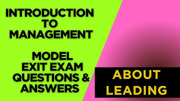 Introduction to Management Model Exit Exam Questions & answers with detailed explanations: Chapter 5