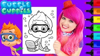 Coloring Nonny Bubble Guppies Coloring Book Page Prismacolor Colored Paint Markers Kimmi The Clown