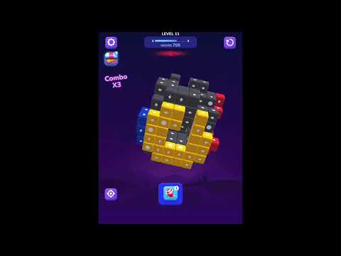 Block Away - Tap Out Puzzle Level 11 Progress 1-2-3-4