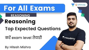 For All Exams | Reasoning | Top Expected Questions (करें exam level तैयारी ) | By Hitesh Mishra "