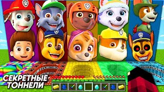 SURVIVAL in ROUND PIT PAW PATROL ALL EPISODES RYDER MARSHALL CHASE ZUMA ROCKY in Minecraft