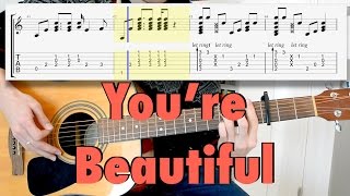 James Blunt  You're Beautiful (fingerstyle acoustic cover, tab)