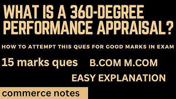 360-Degree Performance Appraisal explained in detail | HRM | B.COM | M.COM | PU