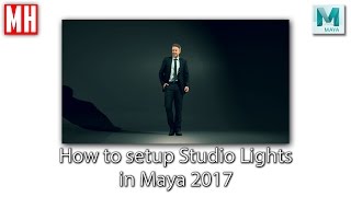 Setting up 3 point Studio portrait lighting in Maya 2017