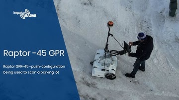 ImpulseRadar Ground Penetrating radar Raptor-45 Cart Demo (drone view)
