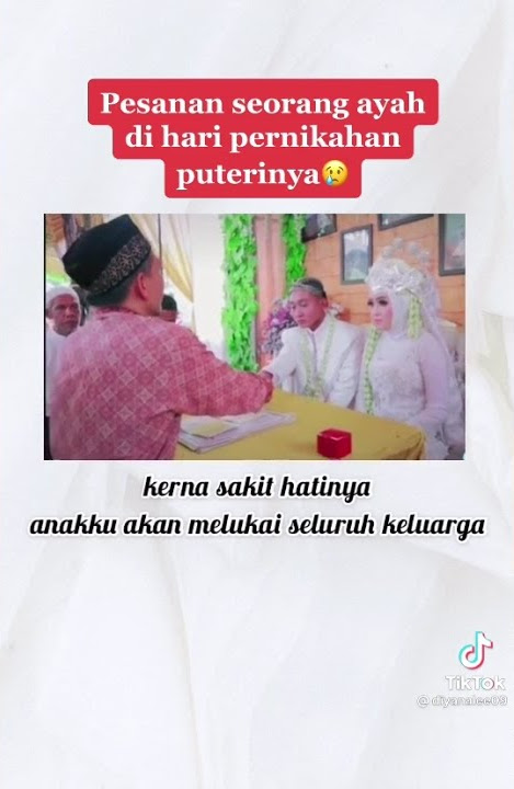 Pesan seorang Ayah di hari pernikahan putrinya #Shorts