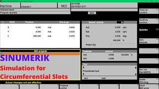 CIRCUMFERENTIAL SLOTS simulation in Sinumerik 840/810 D winNC