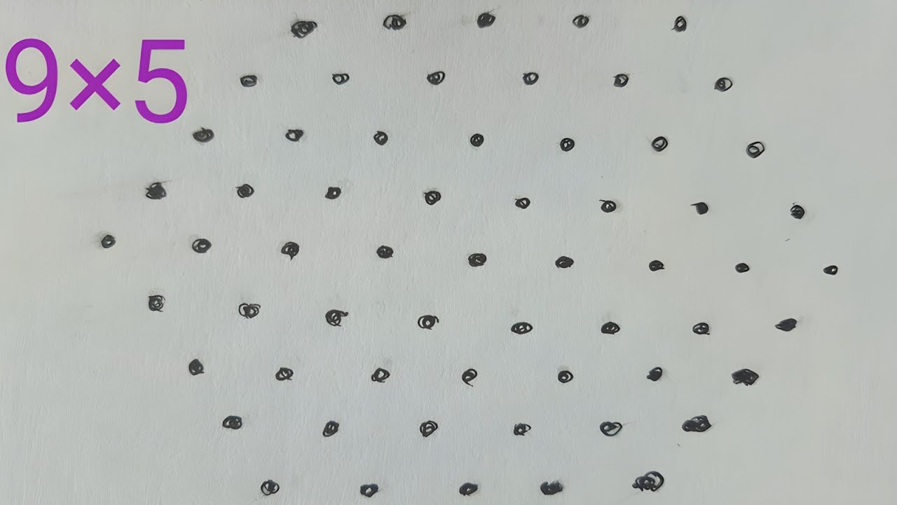 simple flower kolam with dots | easy muggulu | daily rangoli | flower rangoli 