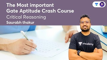 The Most important Gate Aptitude Crash Course I Critical Reasoning | By Saurabh Thakur