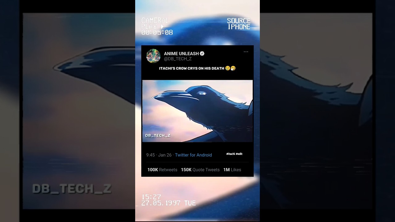 EVEN ITACHI'S CROW CRY ON HIS DEATH 🤧😢 l 