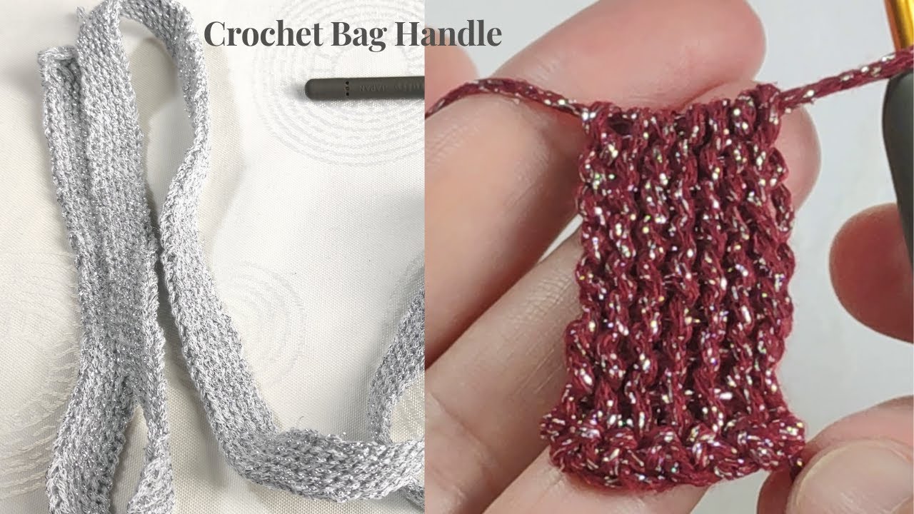 HOW TO CROCHET A BAG HANDLE ! VERY EASY PATTERN! BEAUTIFUL CROCHET BAG