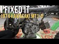 Kawasaki MT1-B Repair: Shift Lever Spring Mishap #vintagemotorcycles #motorcyclerewind #kawasaki