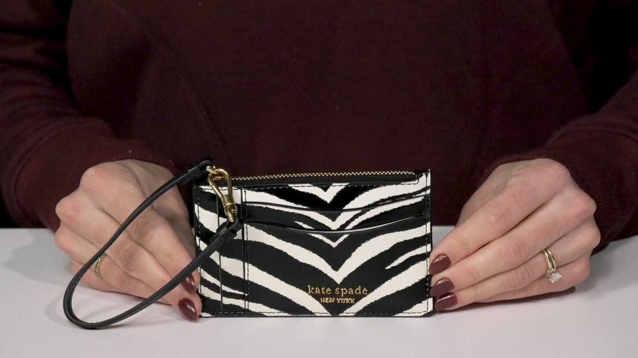 Kate Spade New York Morgan Zebra Print Coin Card Case Wristlet (Black  Multi) Handbags - Yahoo Shopping