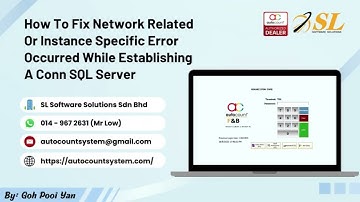 How To Fix Network Related Or Instance Specific Error Occurred While Establishing A Conn SQL Server