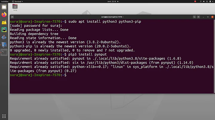 Python Import Error ModuleNotFoundError : No Module Named Pynput In Ubuntu Linux