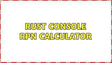 Rust Console RPN Calculator