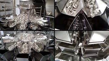 Vertical Weighing And Packaging Machine With Inclined Conveyor