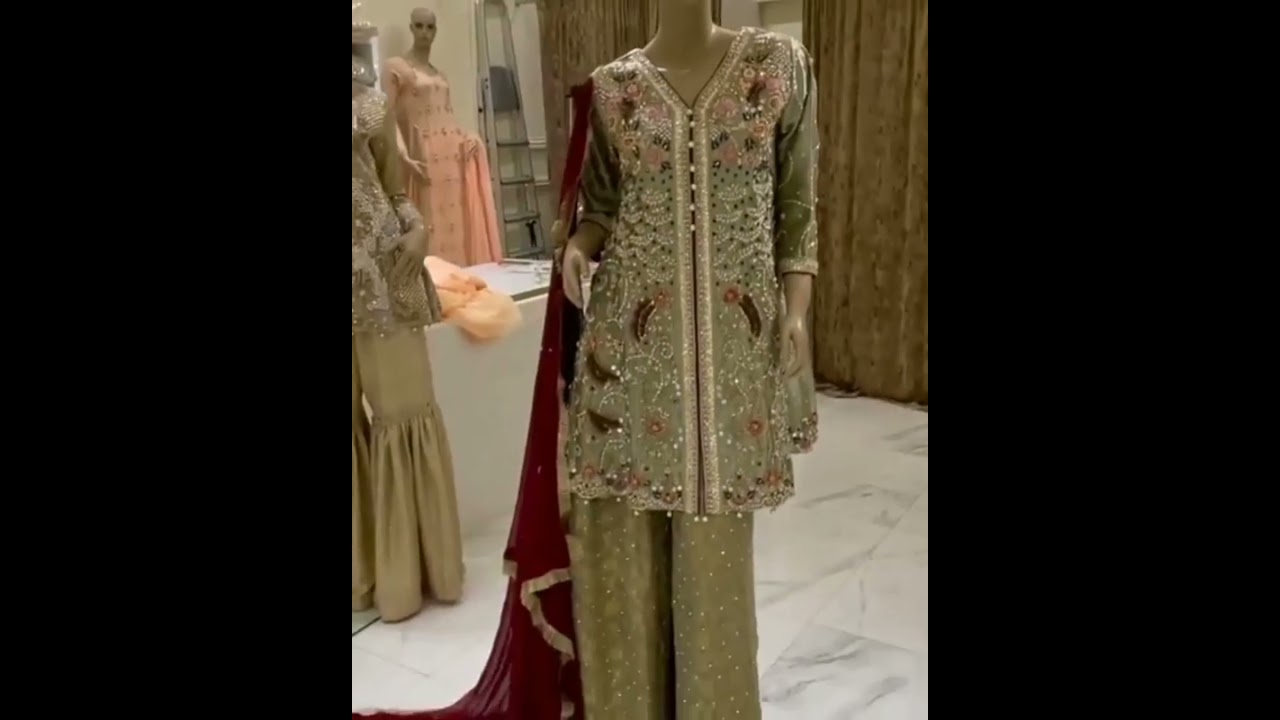 Top style Pakistani designer wear dresses made by Rewaj in fashion house
