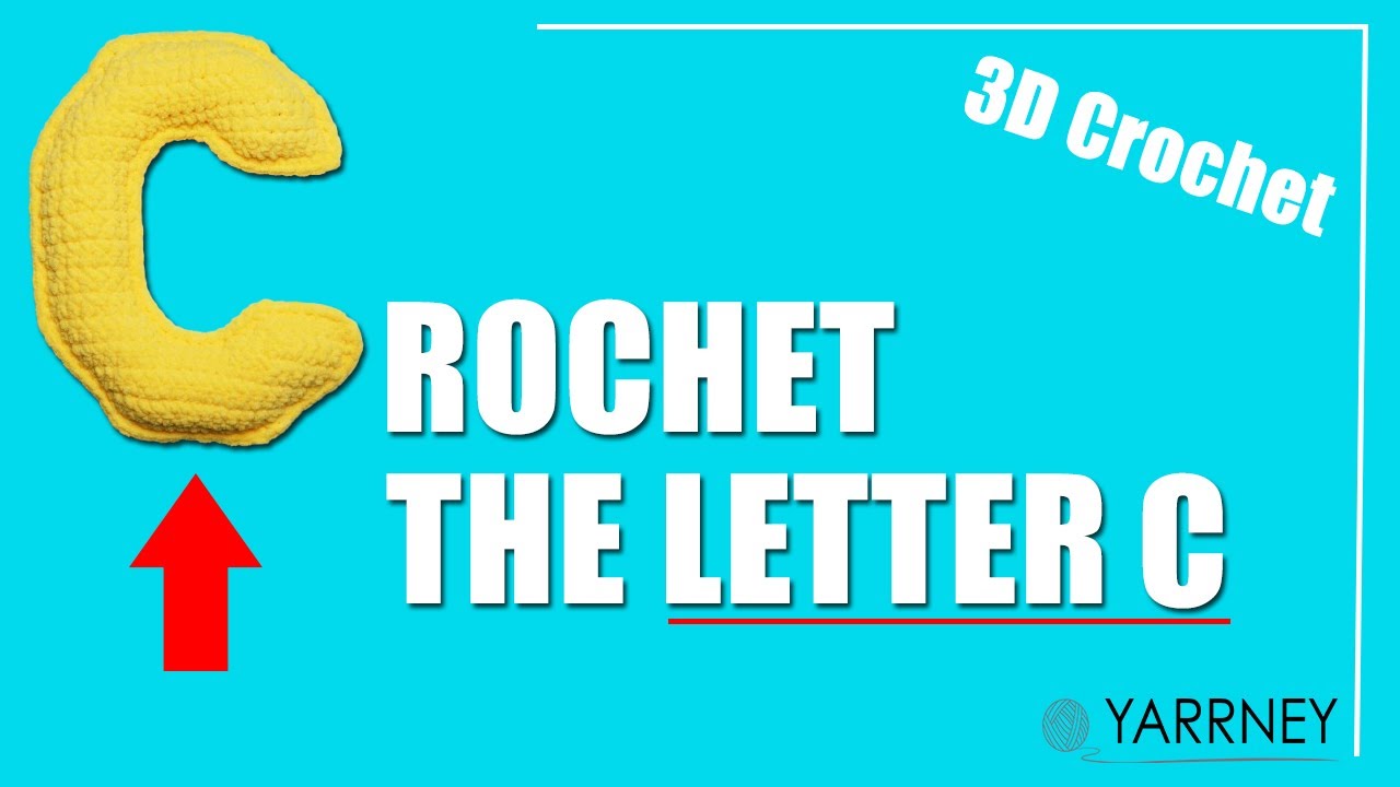 Как связать крючком милую букву C шаг за шагом!