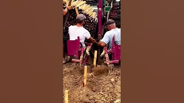The process of driving a pole into the ground teaches the skills of a good machinist