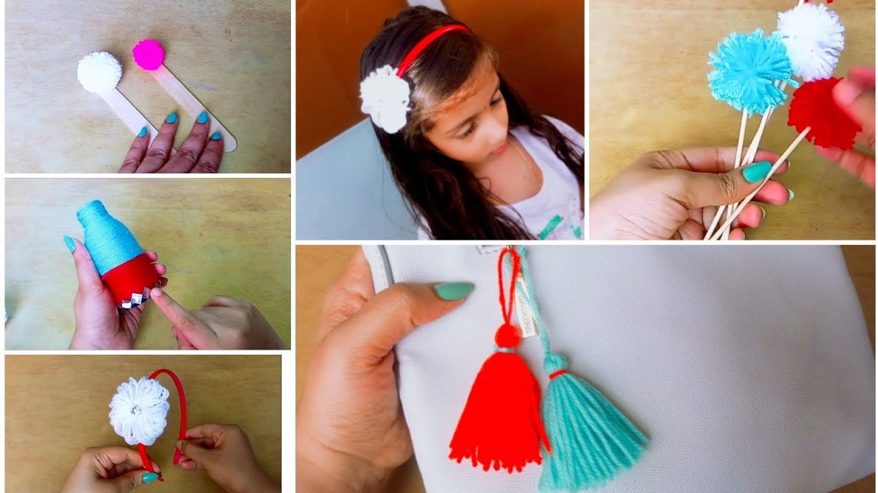 5 easy woolenthread craft ideas/ Yarn craft/Easy craft/malayalam craft