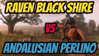 HORSE BATTLES ! Raven Black Shire VS Perlino Andalusian
