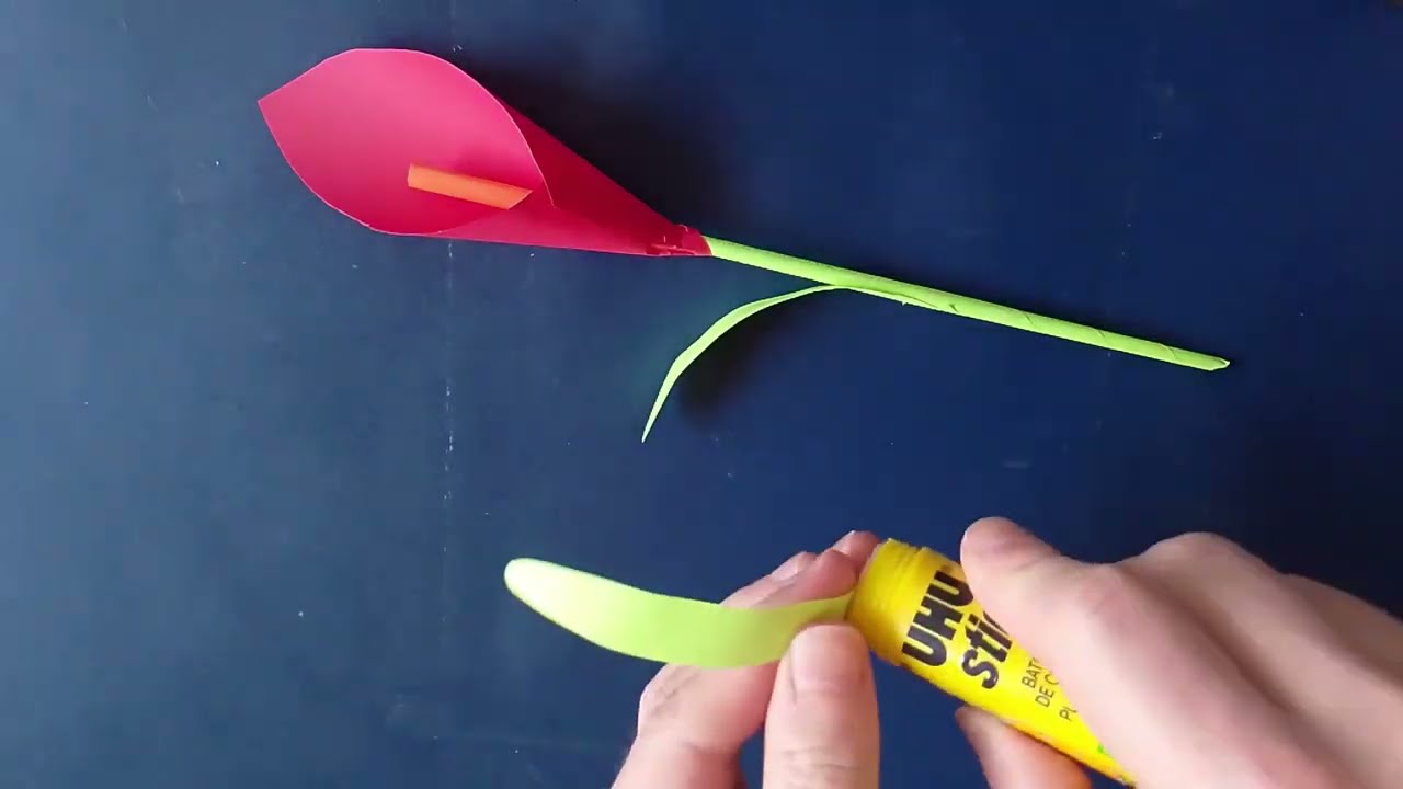 Calla aus Papier basteln - Pflanzen aus Papier #deko #diy #basteln