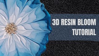 Icy Blue 3D RESIN FLOWER BLOOM Tutorial - Beginner Friendly Easy and Simple Technique