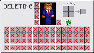 Minecraft But You Delete Our Inventory