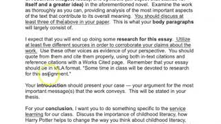 Final Analysis Research Essay Assignment