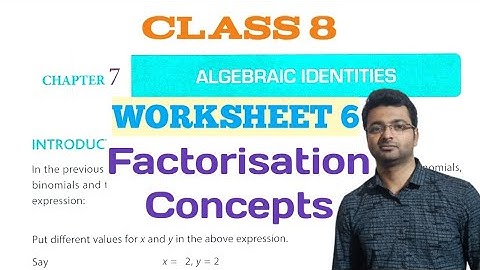D.A.V. Math | Class 8 | Chapter-07 | CBSE | Algebraic Identities | Worksheet 6 | Art Of Mathematica