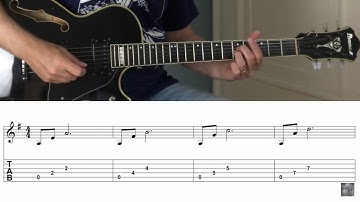 A-Dorian (No.5) - Free GUITAR LESSON (with TAB & Sheet music) by Georg Dybowski