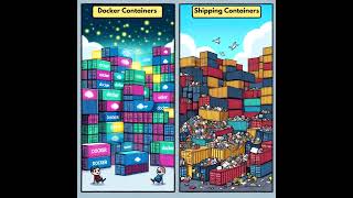 #Devops 101: "In the digital harbour, Docker containers are sleek and orderly.  #DevOpsMemes" 🌐🆚🏗️📦