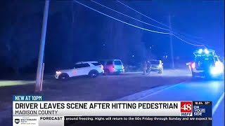 Driver leaves scene after hitting pedestrian on Hobbs Island Rd.