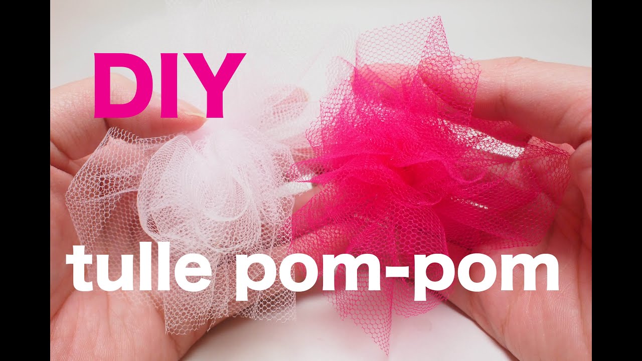 Diy How To Make Tulle Pom Pom チュールポンポンの作り方 Youtube